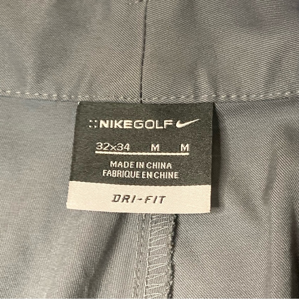 Nike Golf Pants Mens 32x34 Gray Dri-Fit Stretch Lightweight Performance Golf EUC - Picture 2 of 8